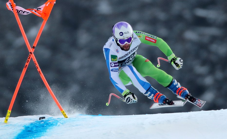 Fotografija: Martin Čater je pribrzel do najboljšega dosežka športne poti v smuku. FOTO: Reuters