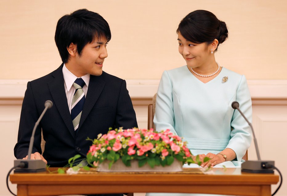 Fotografija: Princesa Mako in Kei Komuro sta zaroko oznanila septembra 2017. Foto: REUTERS