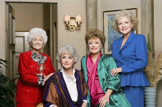 Nepozabna Zlata dekleta: Estelle Getty, Bea Arthur, Rue McLahlan in Betty White, edina še živeča