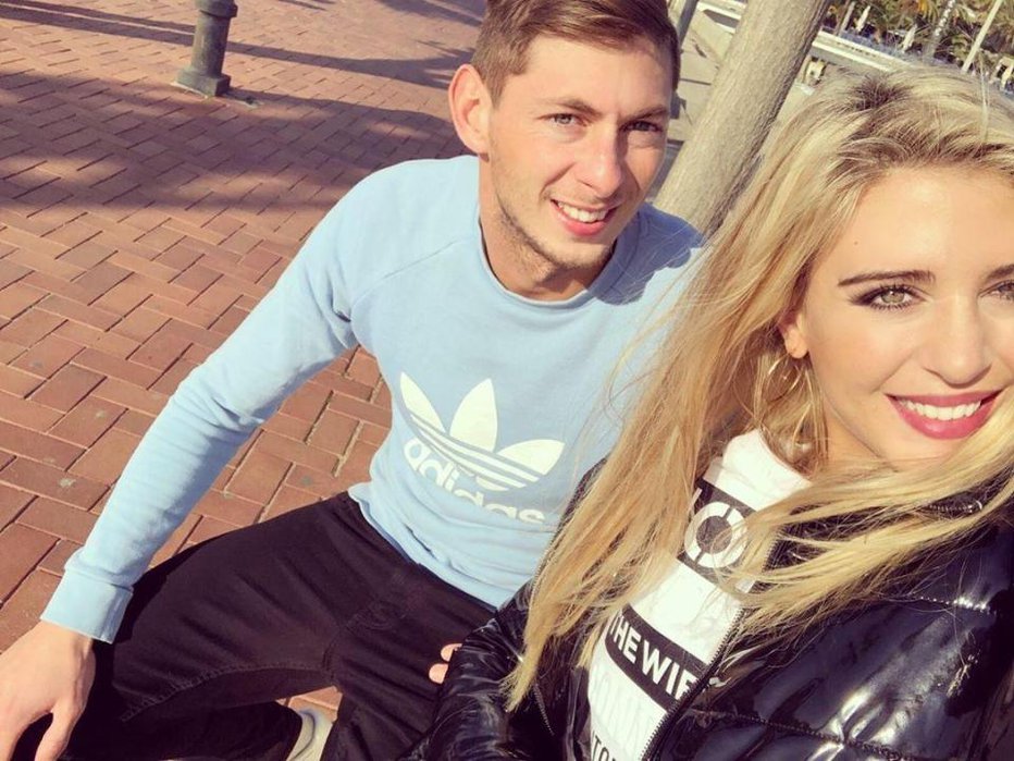 Fotografija: Emiliano Sala in njegovo dekle Berenice Schkair. FOTO: Instagram, posnetek zaslona