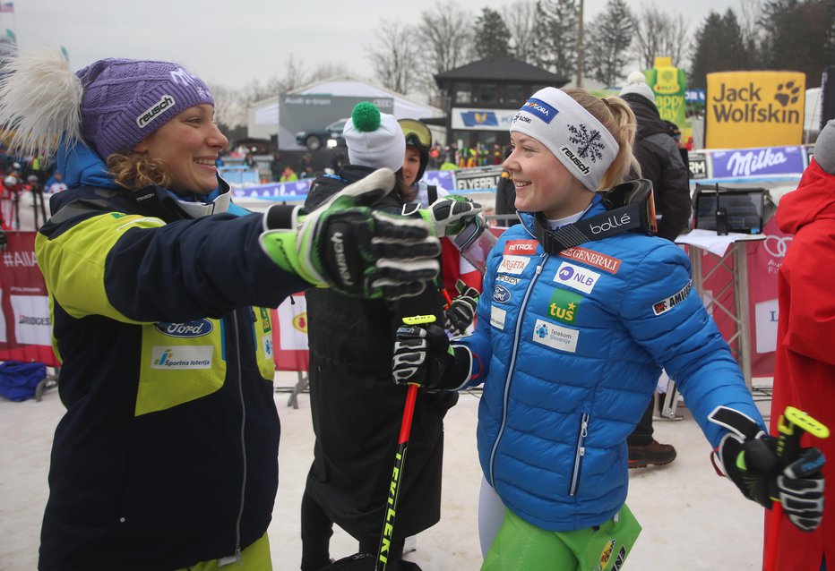 Fotografija: Ilka Štuhec je že v Švici na tekmah za evropski pokal, Meto Hrovat (desno) pa danes čaka prvi nastop na SP. FOTO: Tadej Regent