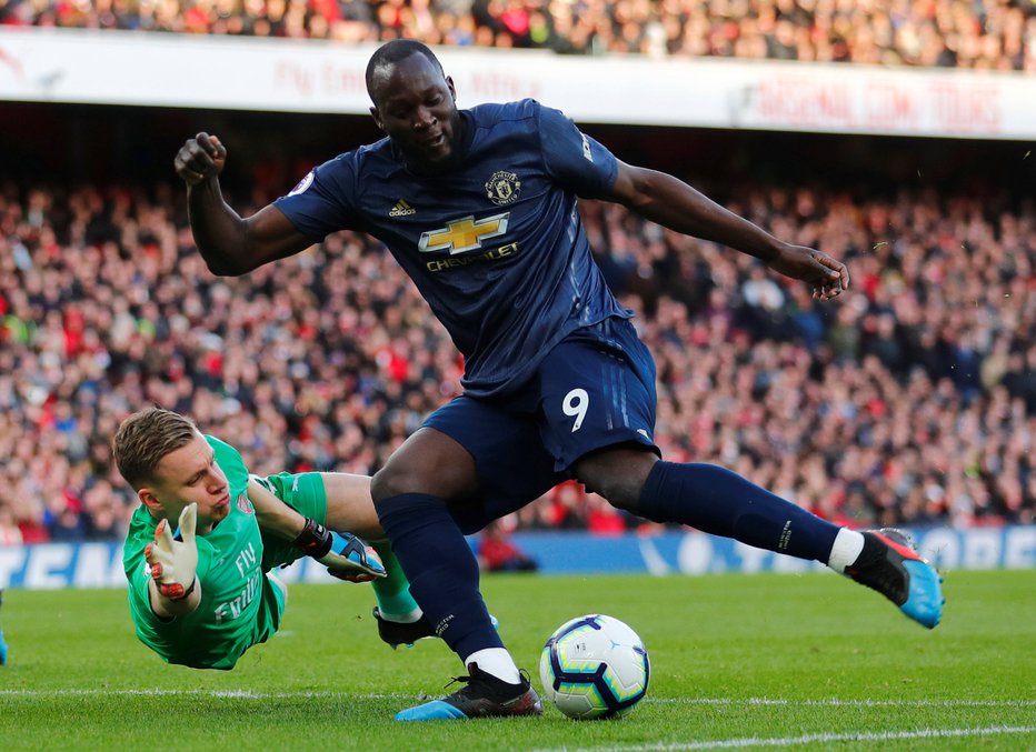 Fotografija: Napadalec Manchester Uniteda Romelu Lukaku bo imel proti Barçi pomembno vlogo. FOTO: Reuters