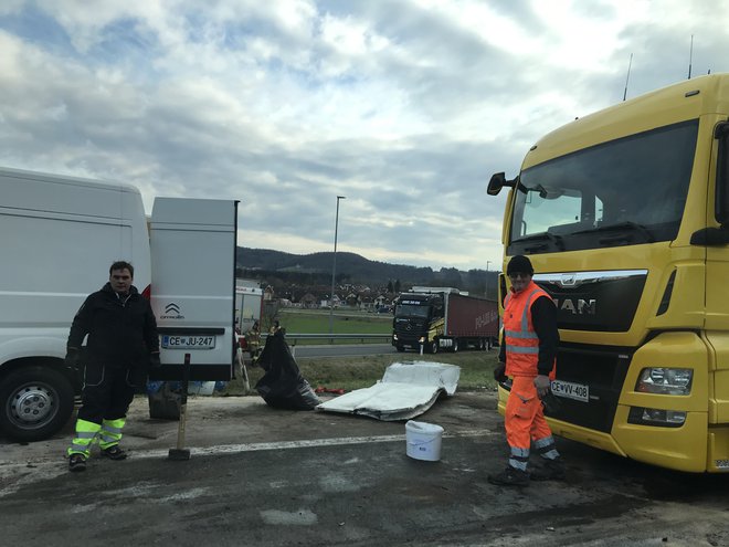 Prometna nesreča na štajerski avtocesti. FOTO: Monika, bralka poročevalka