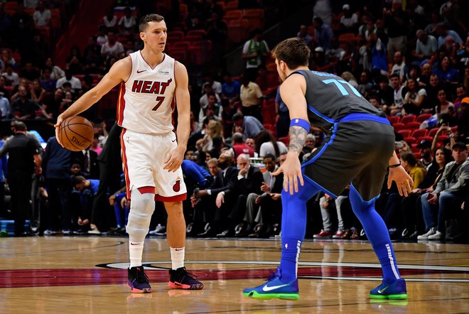 Slovenska zvezdnika Goran Dragić in Luka Dončić sta izzvala evforijo v Miamiju. FOTO: Reuters