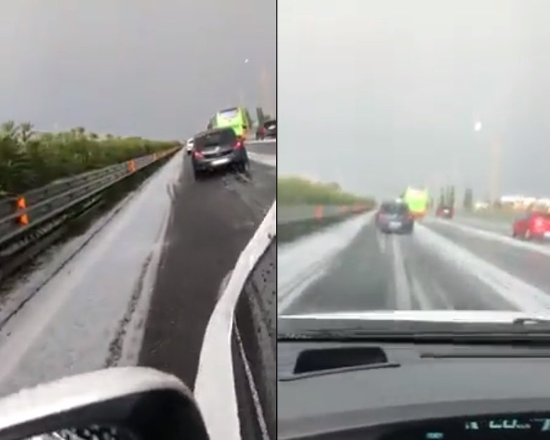 Fotografija: Presenetila jih je v Italiji. FOTO: Facebook, Severe Weather Europe