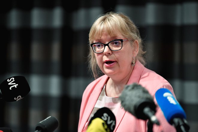 Eva-Marie Persson je na tiskovni konferenci nagovorila javnost. FOTO: Reuters