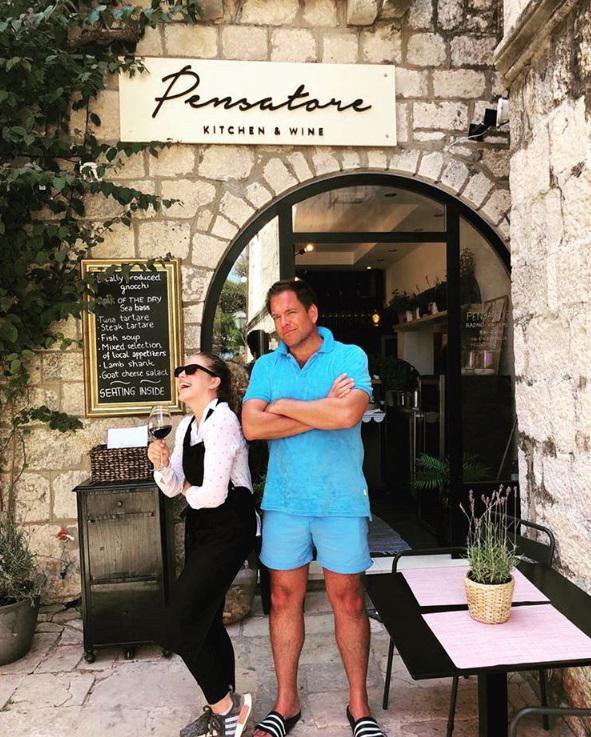 Michael Weatherly je na Korčuli dobro jedel. FOTO: Instagram