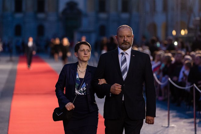 Alojz Kovšca s soprogo Stanko Kajfež Kovšca. FOTO: Mediaspeed