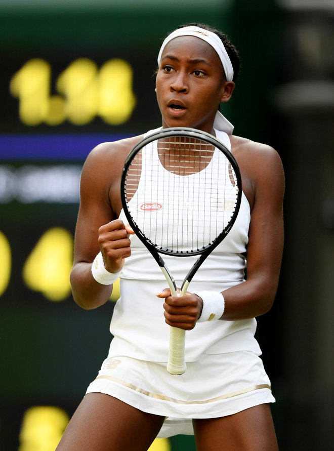 Nova ameriška teniška senzacija Coco Gauff meri le najvišje. FOTO: Reuters