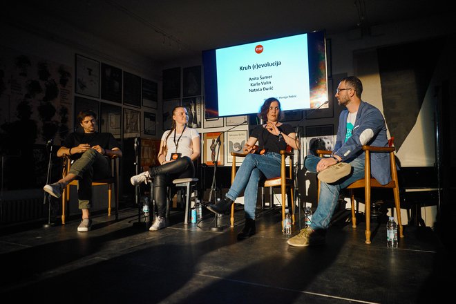 Karlo Vulin (Breadclub), Anita Šumer (Drožomanija), Nataša Đurič (Hiša Franko) in Hrvoje Petrić (z leve) FOTOGRAFIJE: arhiv organizatorja