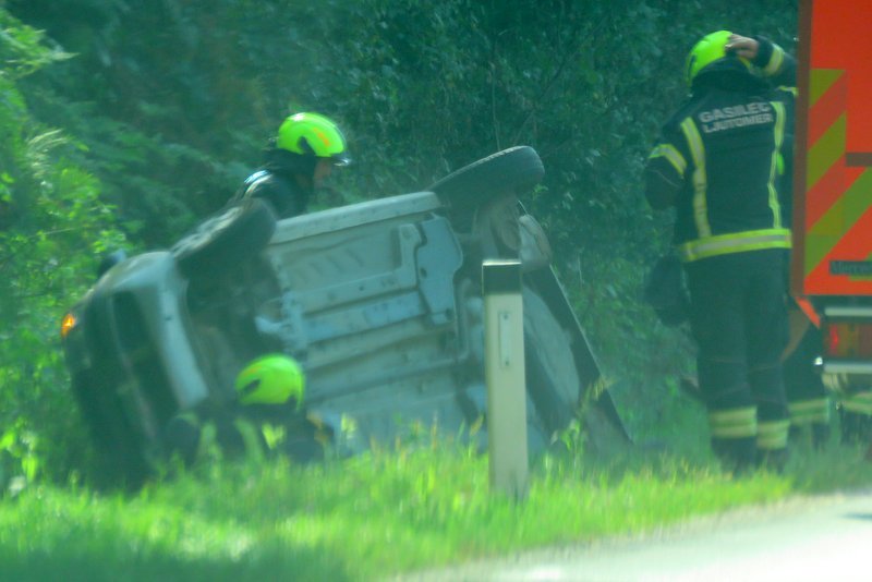 Fotografija: Nesreča v Prlekiji se je vseeno srečno končala. FOTO: O. B.