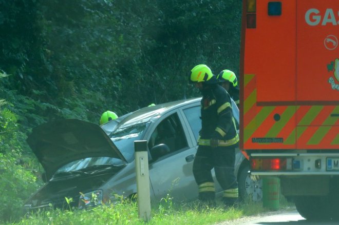 Nesreča v Prlekiji se je vseeno srečno končala. FOTO: O. B.