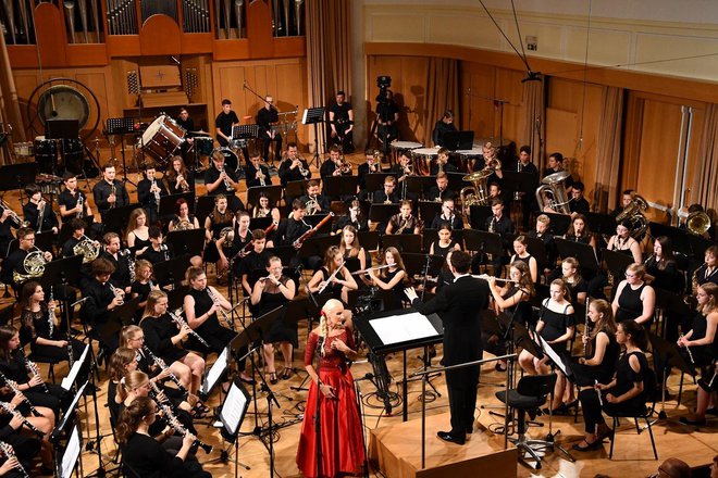 V Slovenski filharmoniji s sopranistko Natašo Zupan FOTO: Andrej Kerman