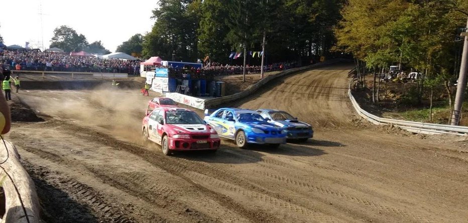 Fotografija: Nesreča se je zgodila na državnem prvenstvu Slovenije in Hrvaške v avtokrosu Kaps motorsport 2019. FOTO: Domzalec.si