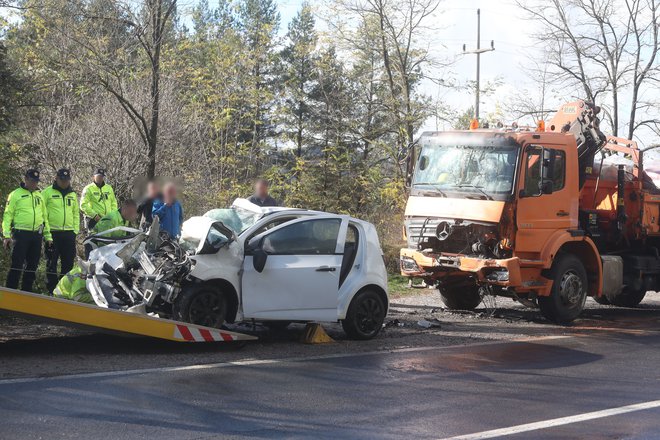 Posledice smrtne nesreče. FOTO: Marko Feist