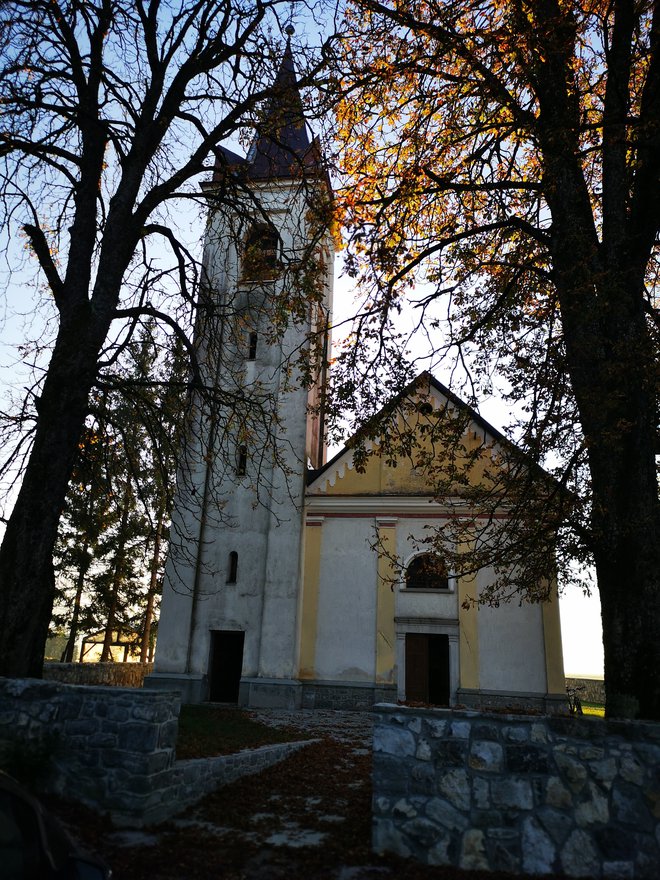 Cerkev med zaščitenimi kostanji FOTO: Milan GlavonjiĆ