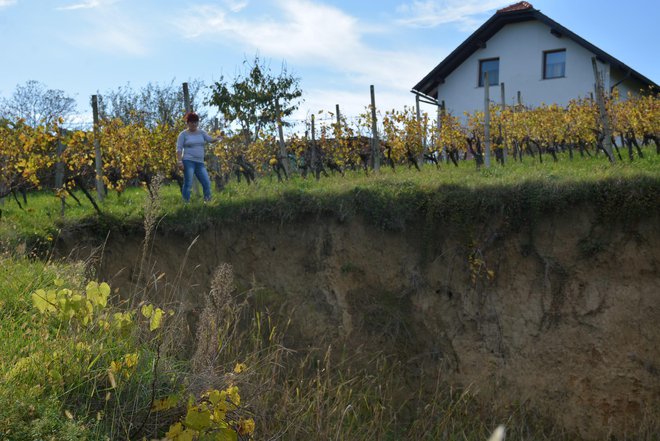 Plaz v Vičancih se je že močno približal hišam in vikendom. FOTO: Oste Bakal