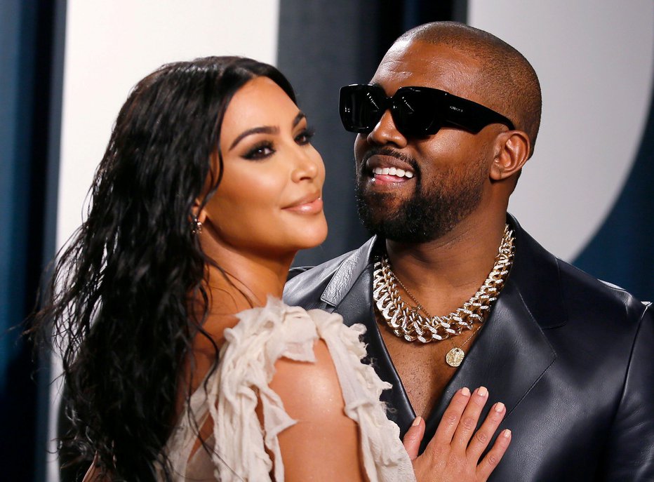 Fotografija: Kim in Kanye. FOTO: Danny Moloshok, Reuters