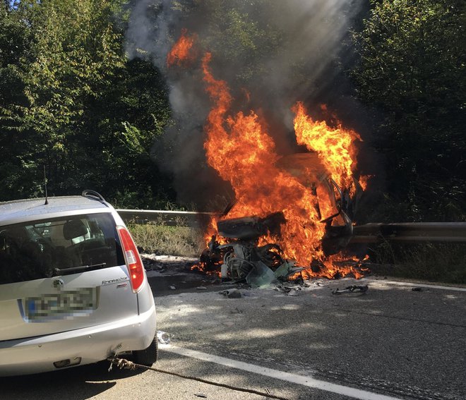 Na nekdanji hitri cesti pri Trebnjem so v nesreči umrli štirje ljudje. FOTO: Osebni arhiv