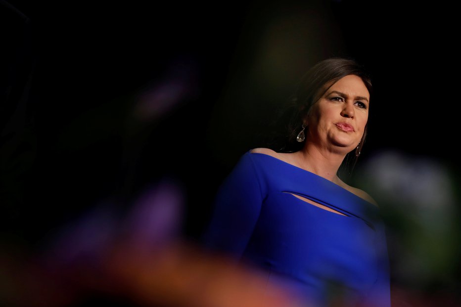 Fotografija: Sarah Sanders je morala zapustiti restavracijo, ker je del Trumpove administracije. FOTO: Aaron P. Bernstein/Reuters