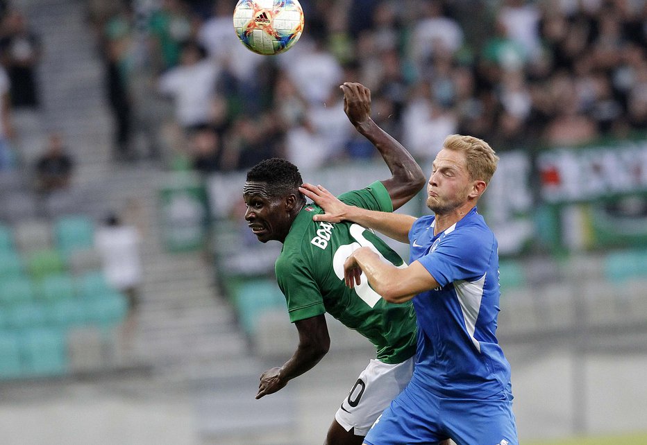 Fotografija: V 82. minuti je za Olimpijo izenačil Eric Boakye (na fotografiji levo), a tudi drugi zadetek za Ljubljančane, ki ga je dal Luka Menalo, je bil premalo, gostje so bili boljši. Fotografiji Mavric Pivk