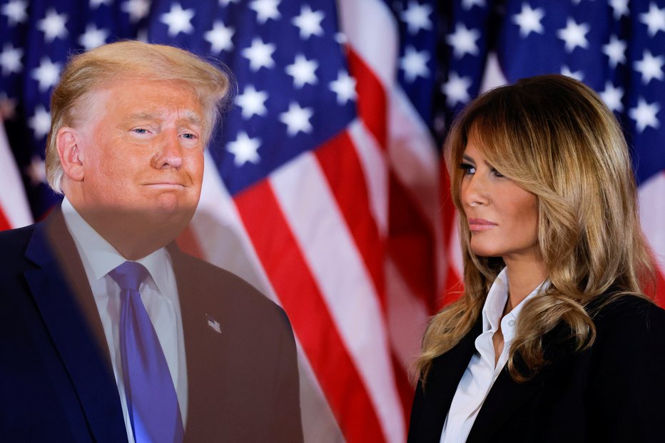 Fotografija: Melania je s tvitom podprla svojega soproga. FOTO: Carlos Barria/Reuters