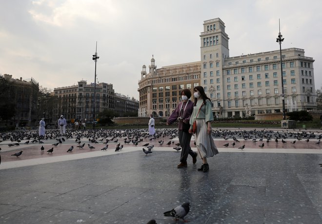 Plaza de Catalunya v Barceloni. FOTO: Nacho Doce/Reuters