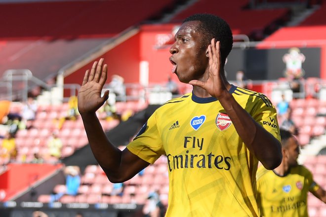 Arsenalu je zagotovil tri točke 21-letni angleški napadalec Edward Nketiah. FOTO: Mike Hewitt/AFP