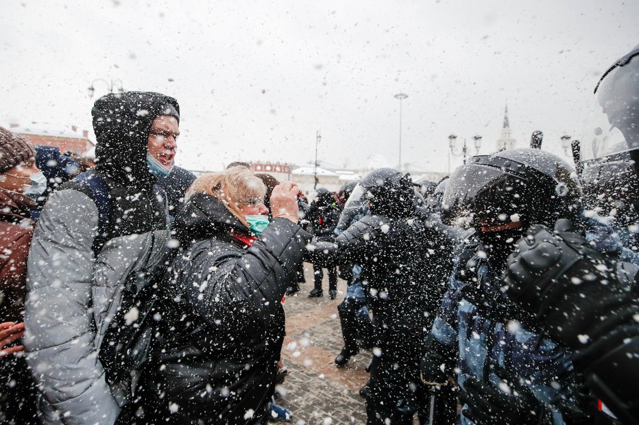 Fotografija: Protesti v Rusiji. FOTO: Maxim Shemetov, Reuters