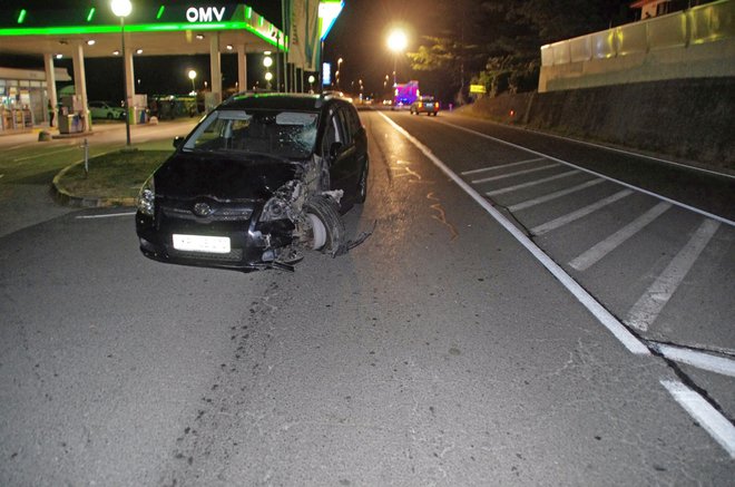 Tržačan je prehiteval čez polno črto. FOTO: PU Koper