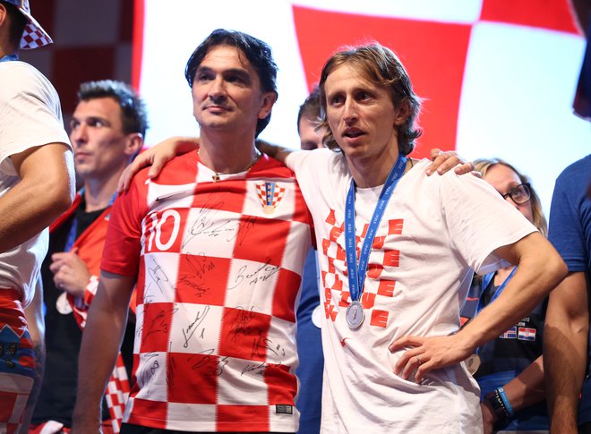 Zlatko Dalić in Luka Modrić sta glavna akterja hrvaške reprezentance. FOTO: Antonio Bronic