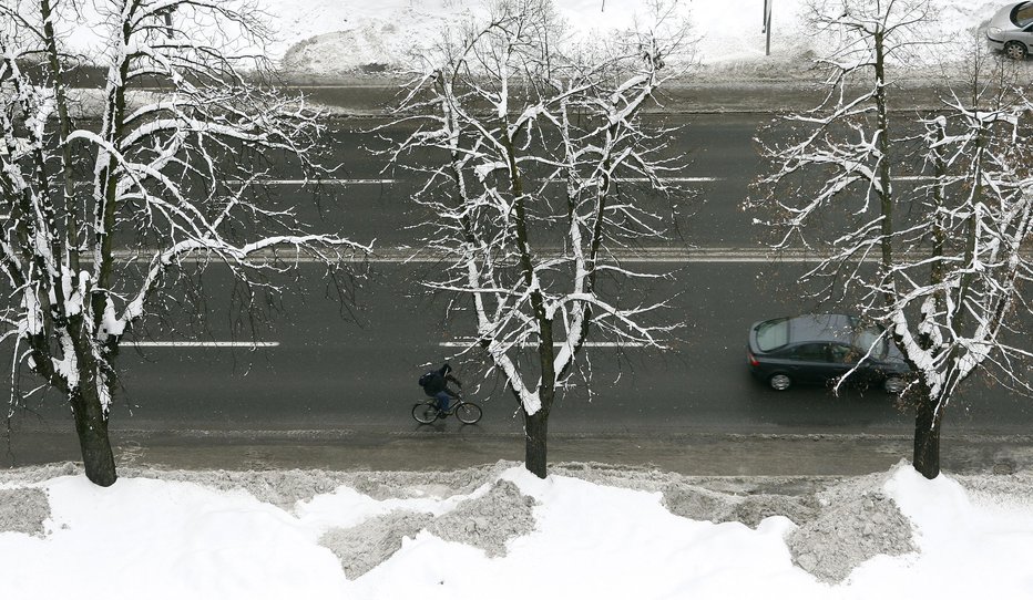 Fotografija: Snežilo bo. FOTO: Blaž Samec