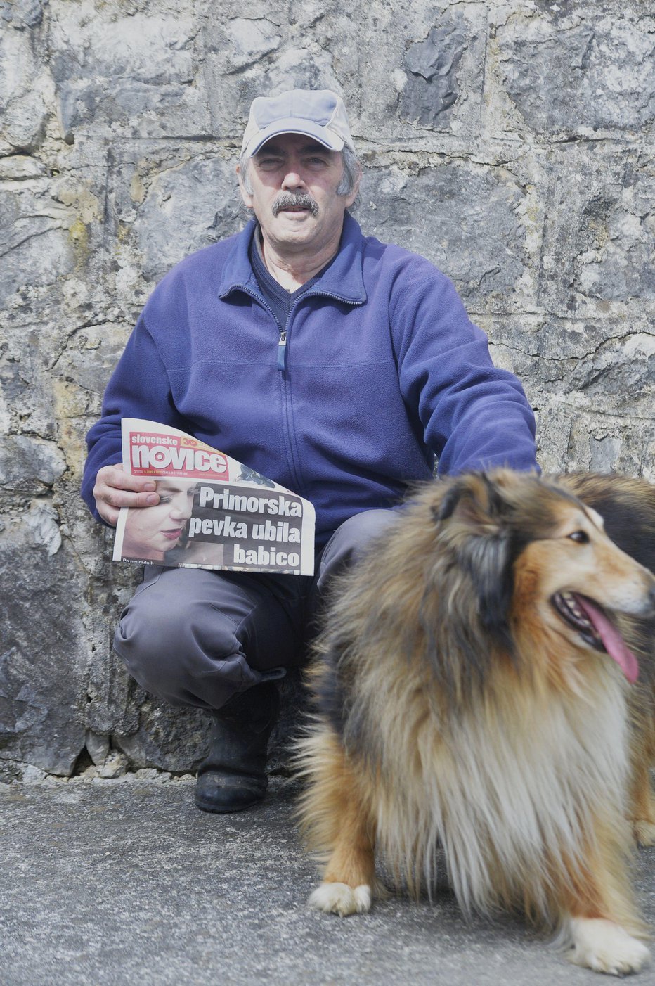 Fotografija: Danilo Cencelj s škotsko ovčarko Ruby FOTO: Drago Perko