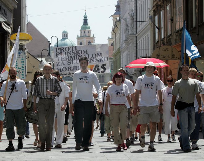 Protest v Ljubljani FOTO: Blaž Samec