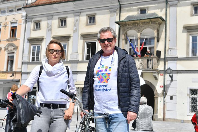 Vladimir Rukavina - Gogo, direktor Narodnega doma in Festivala Lent, s hčerko Tajo, zdravnico