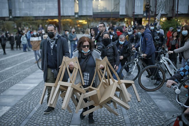 Petkovi protivladni protesti 30.aprila. FOTO: Blaž Samec