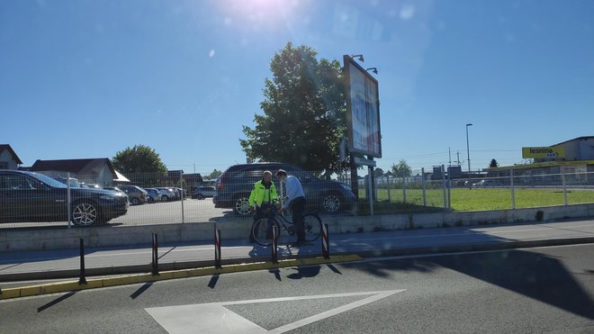 Tudi ona je storila prekršek z vožnjo v napačno smer.