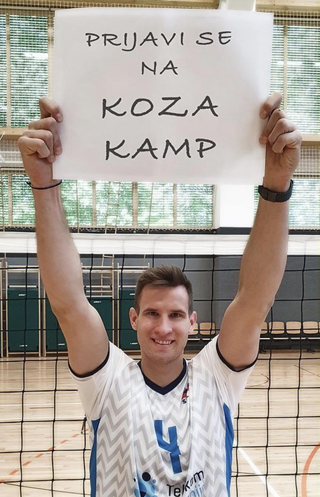 Jan Kozamernik je nadobudne odbojkarje povabil v svoj Koza kamp.