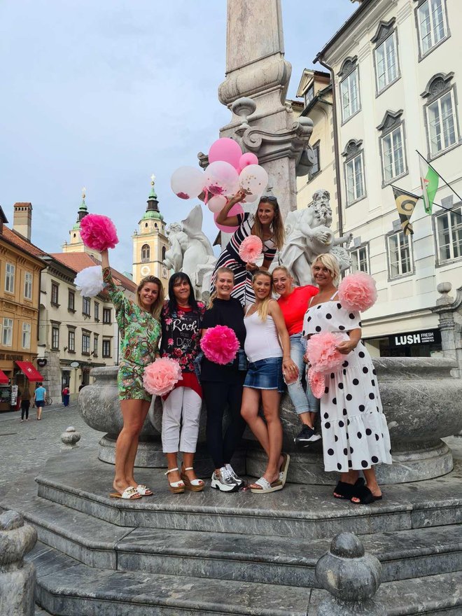 Takole so jo presenetile z baby showerjem. FOTO: OSEBNI ARHIV