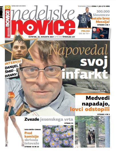 Naslovnica Nedeljskih novic. FOTO: S. N.