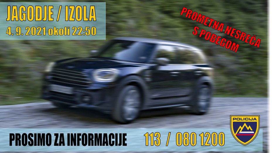 Fotografija: Policija prosi za informacije. FOTO: PU Koper