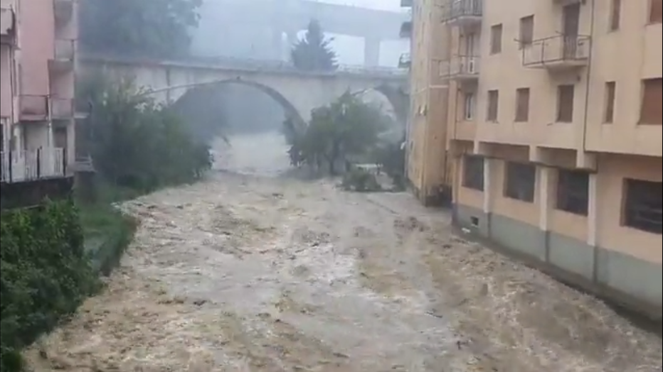 Fotografija: Poplave v Italiji. FOTO: Zaslonski posnetek