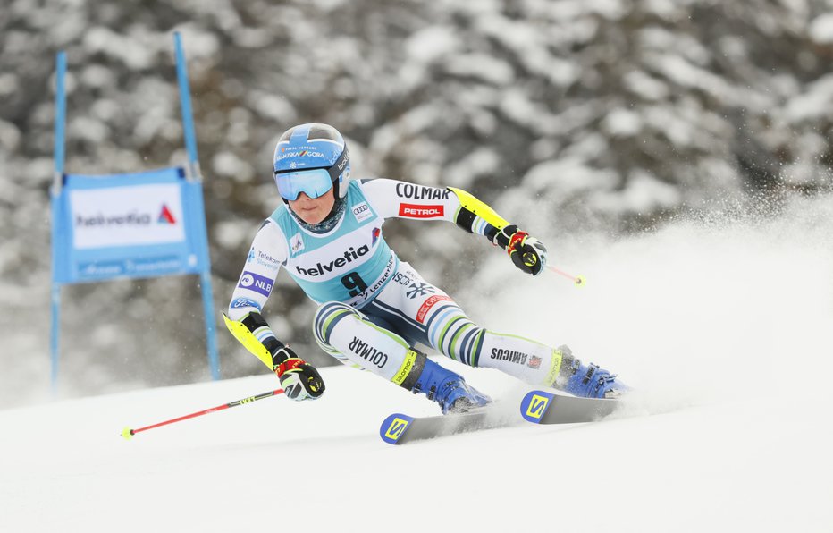 Fotografija: Meta Hrovat je najboljša v veleslalomu, vendar želi napredovati tudi v drugih disciplinah. FOTO: Denis Balibouse/Reuters
