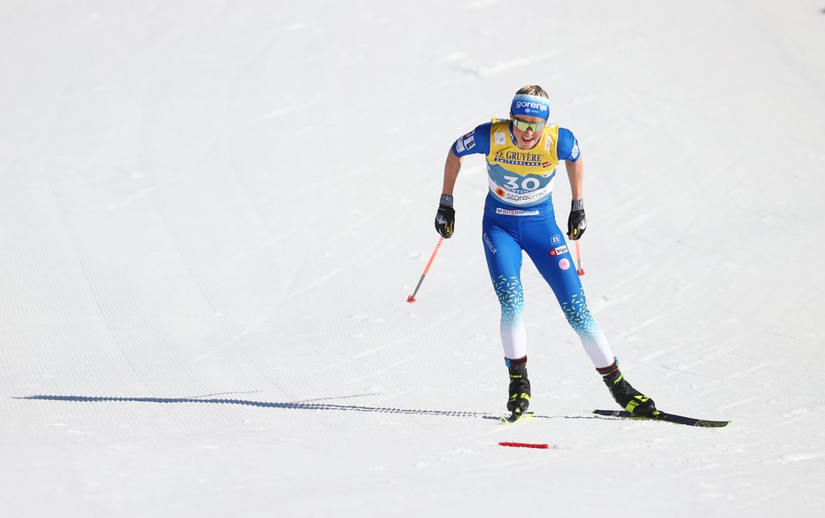 Fotografija: Anamarija Lampič se je vrnila na zmagovalni oder. FOTO: Kai Pfaffenbach, Reuters
