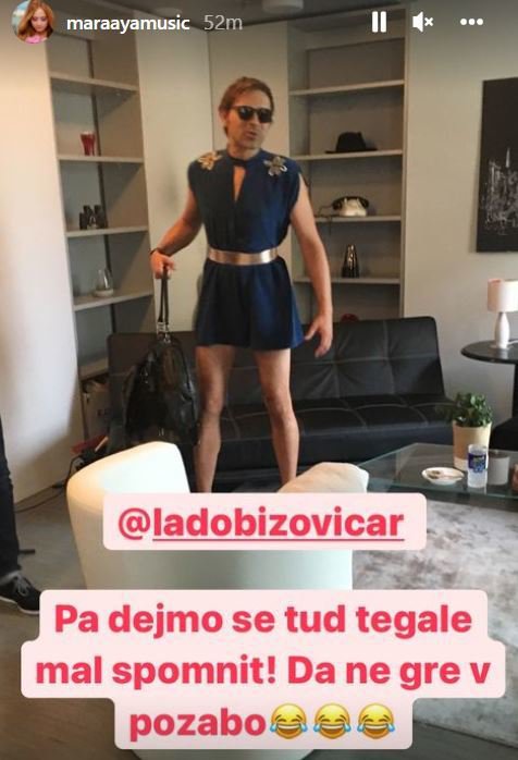 Lado kar žari v ženski preobleki. FOTO: Instagram, posnetek zaslona
