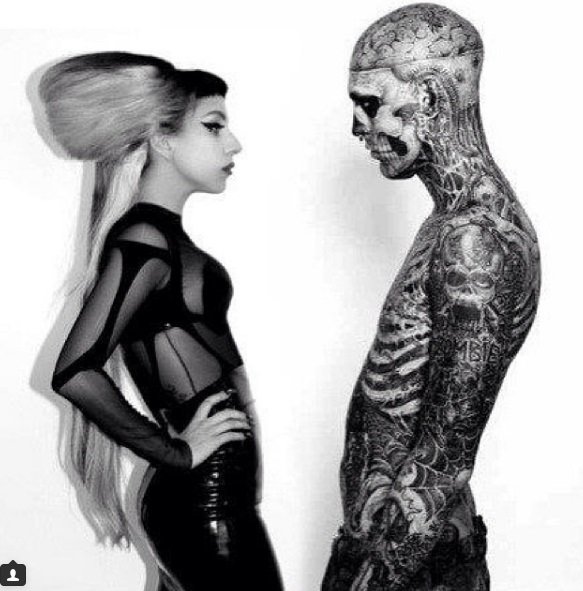 Zombie Boya je za nesmrtnega naredila Lady Gaga v spotu Born this way. FOTO: Instagram
