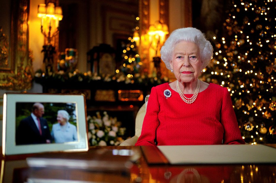 Fotografija: Elizabeta II. med božičnim nagovorom. FOTO: Pool Reuters
