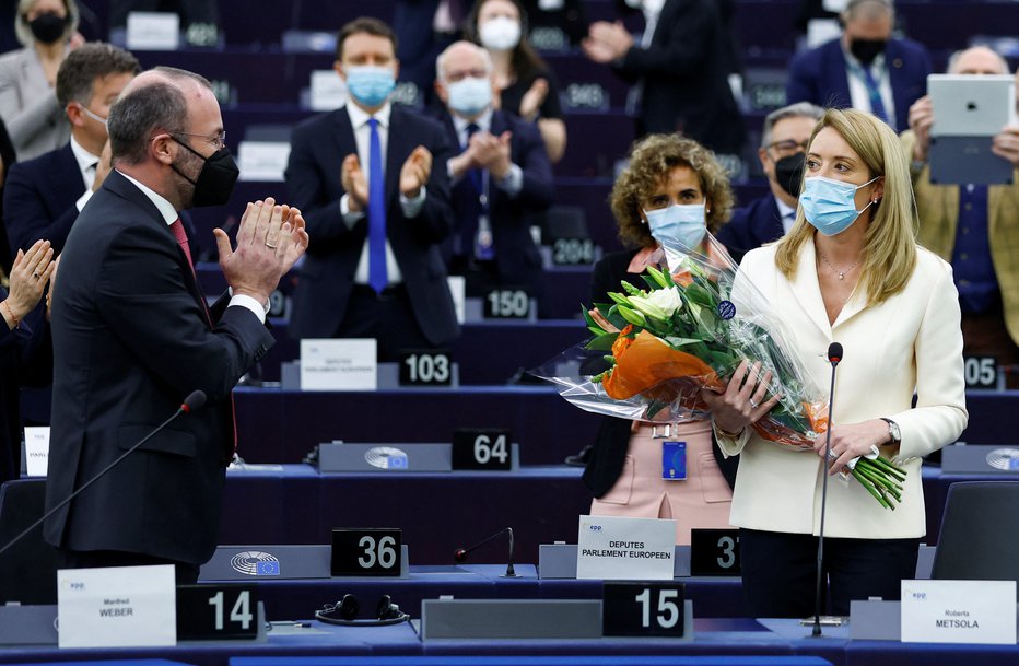 Fotografija: Roberta Metsola. FOTO: Gonzalo Fuentes, Reuters
