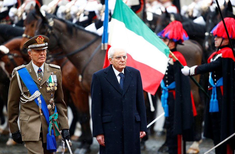 Fotografija: Italijanski predsednik Sergio Mattarella. FOTO: Tony Gentile, Reuters
