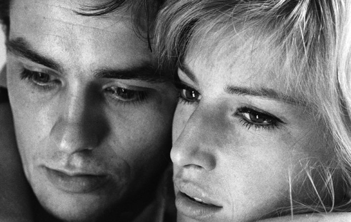 Fotografija: Alain Delon in Monica Vitti v Antonionijevem Mrku (L'eclisse) 1962. FOTO: Sergio Strizzi, Evropski razgledi Press Release
